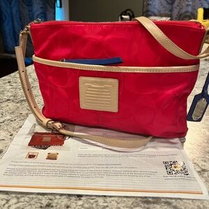 Coach Legacy Weekend Colorblock Signature Nylon Hippie Bag